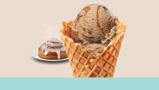 Baskin-Robbins' new cinnamon roll flavor.