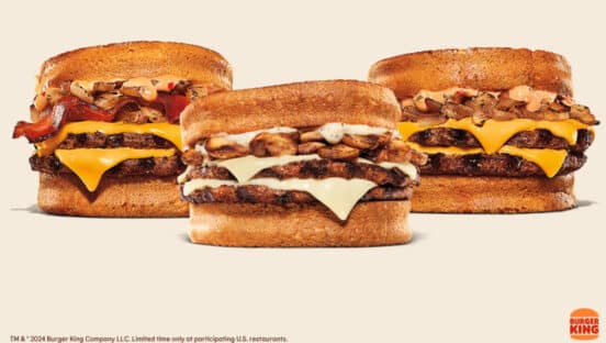 The three BK Melt sandwiches.