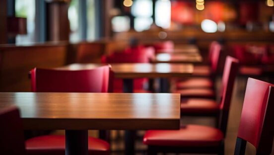 Fast-Food restaurant interior.