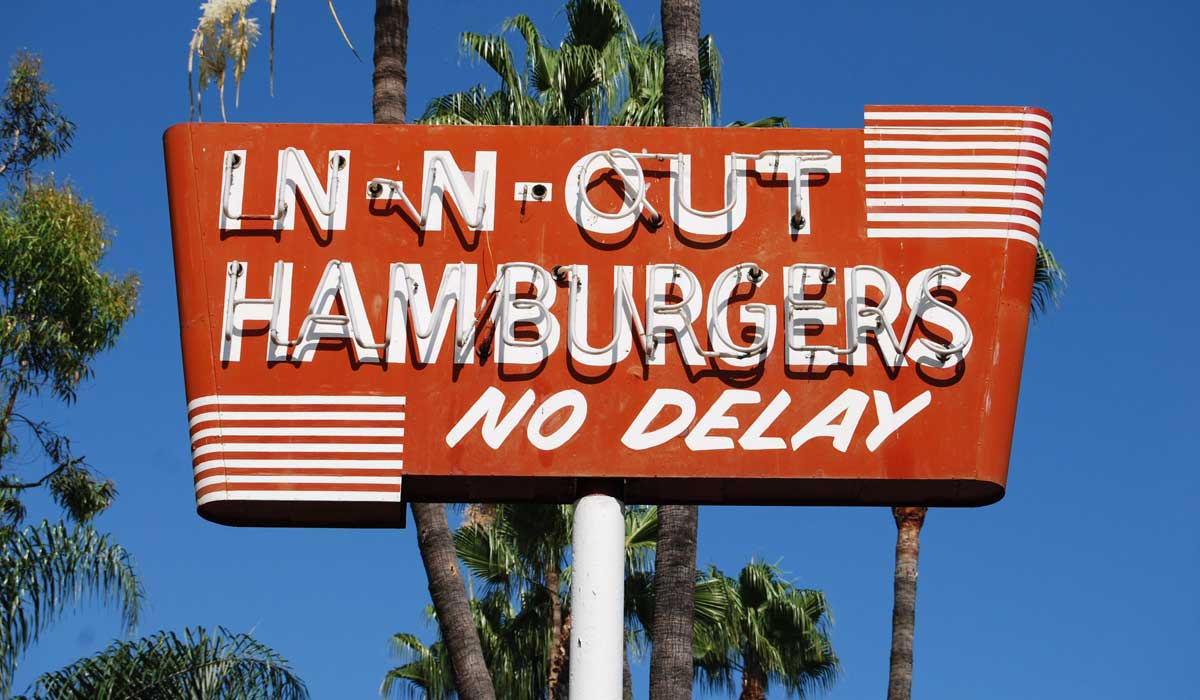 In N Out Burger Sign