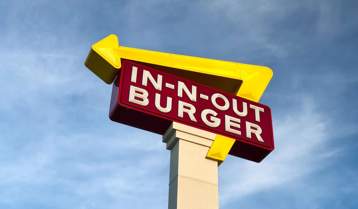 An In-N-Out Burger sign.