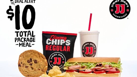 A graphic about Jimmy John's $10 meal.