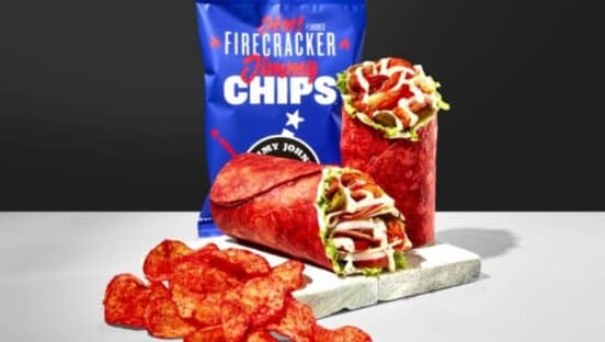 Jimmy John's new Firecracker wrap and chips.