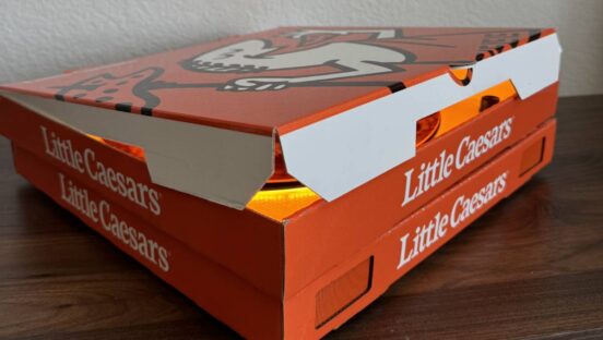 Little Caesars record player.