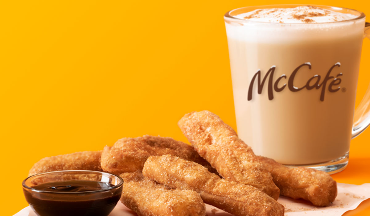 McCafé Cinnamon Cookie Latte And Donut Sticks