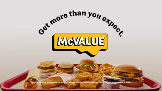 A graphic showing McValue menu items.