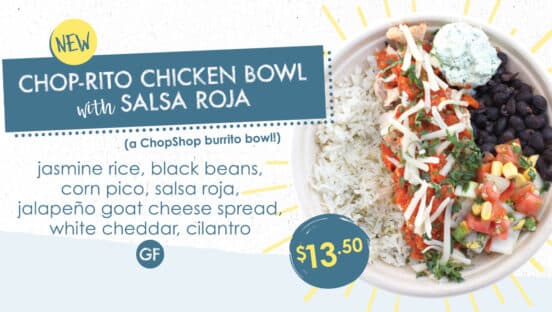 Original ChopShop's new chicken bowl.