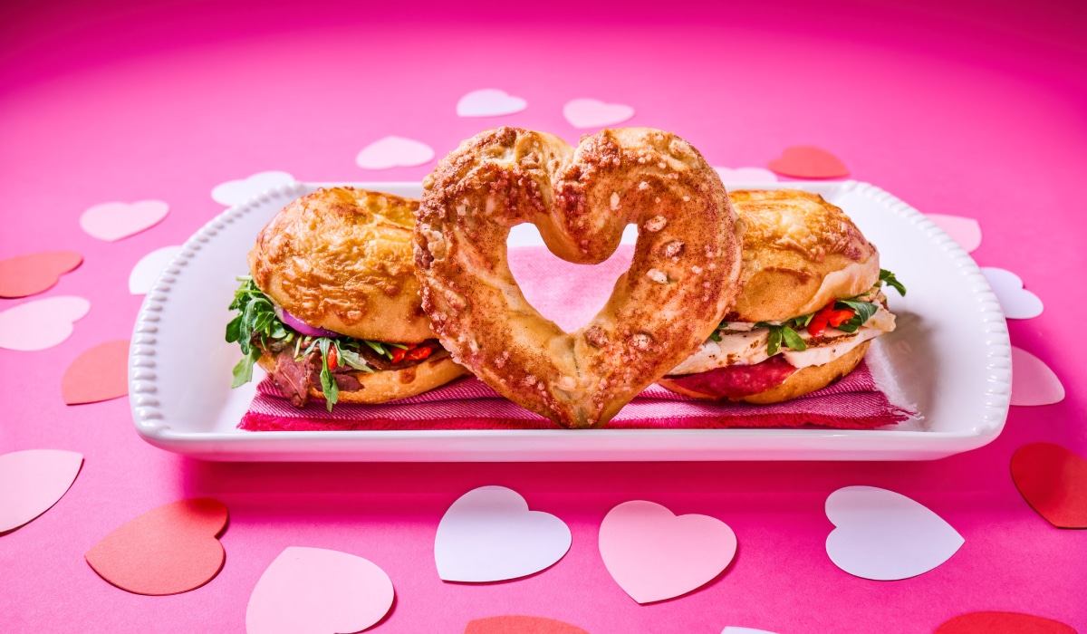 Panera's heart-shaped bagels.