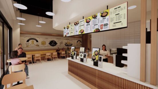 A rendering of the upcoming Pepper Lunch restaurant.