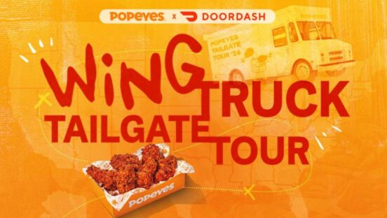 Popeyes Wing Truck Tailgate Tour graphic.