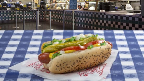 A Portillo's hot dog.