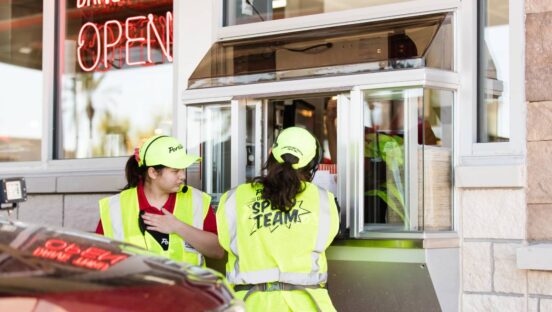 Portillo's outside order takers.