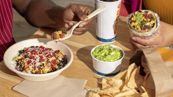 Food from QDOBA.