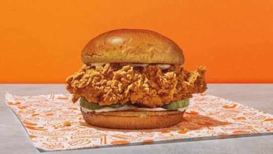 Popeyes chicken sandwich.