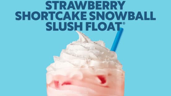 Sonic's Strawberry Shortcake Snowball Slush Float.