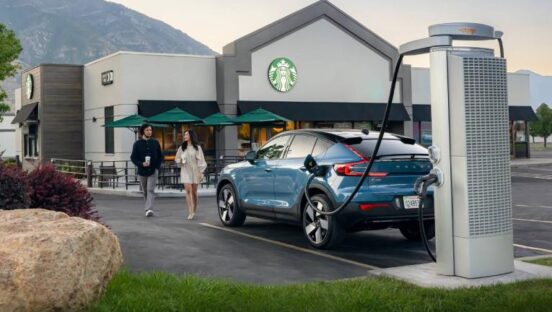 Starbucks last year teamed up with Volvo and the EV infrastructure company ChargePoint to install charging stations at its parking lots along a 1,350-mile route from Denver to Seattle.