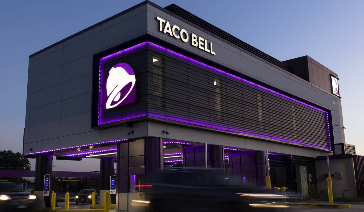 Taco Bell Defy Restaurant At Dusk