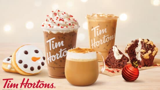 The Tim Hortons holiday menu.