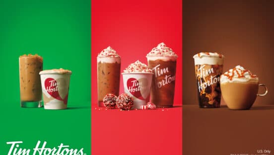 Tim Hortons' holiday beverages.