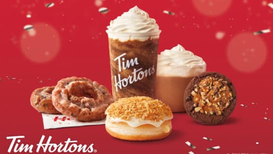 Items from Tim Hortons' winter menu.